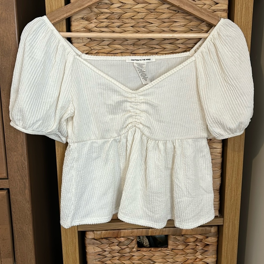 White crop top